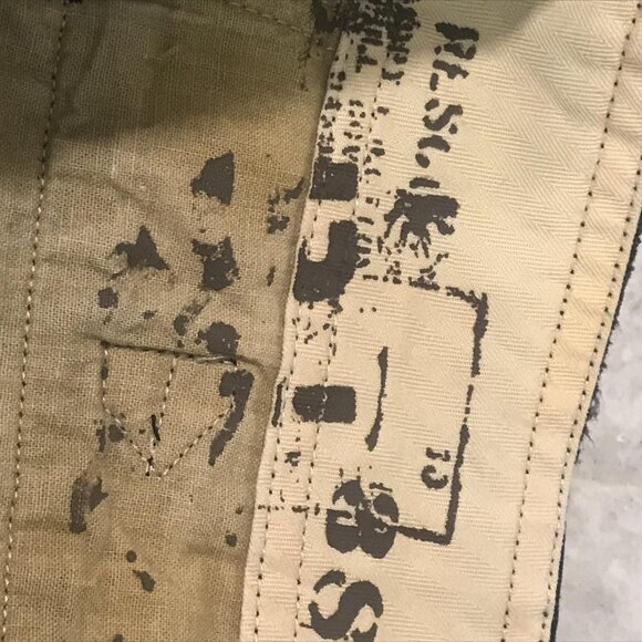 Polo Ralph Lauren Pants Mens 38x32 Black Military Crew Linen Cinch Back Braces - Picture 9 of 16